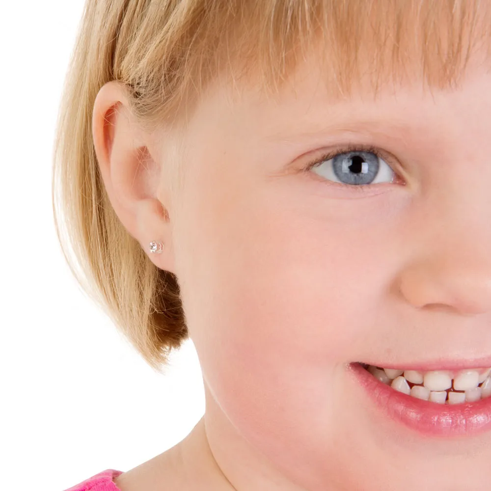 Øredobber i medisinsk plast med en vakker Diamantglanset Swarovski-krystall - Bilde 5