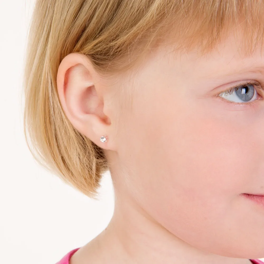 Øredobber i medisinsk plast med en vakker Diamantglanset Swarovski-krystall - Bilde 6