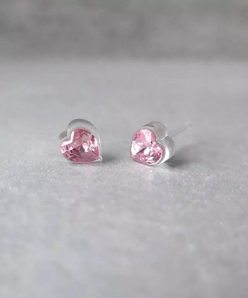 Vakre hjerteformede ametyst Swarovski-krystaller 6 mm - Bilde 3