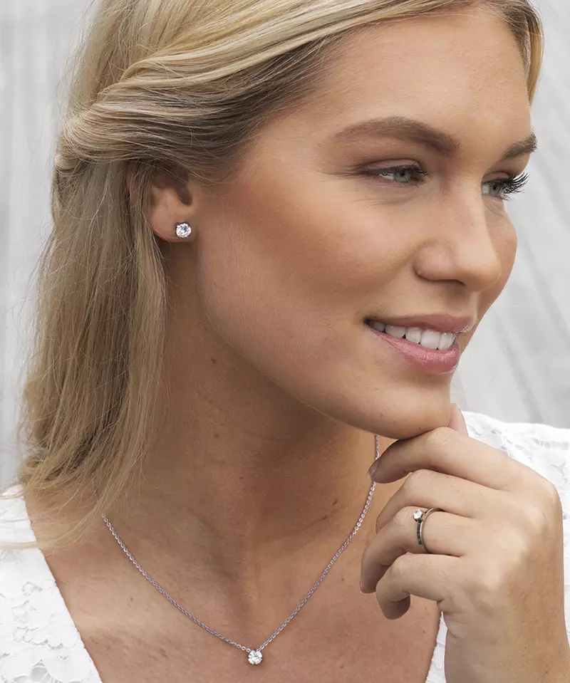 Swarovski krystall- øredobber med klør 7 mm - Bilde 8