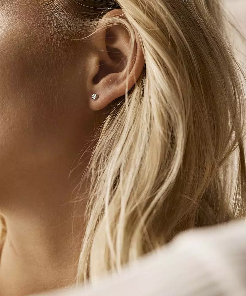 Swarovski krystall- øredobber med avrundet kant 5 mm - Bilde 4