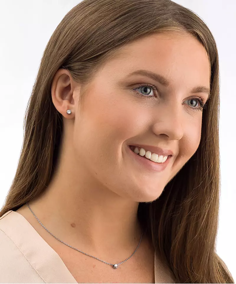 Swarovski krystall- øredobber med avrundet kant 5 mm - Bilde 3