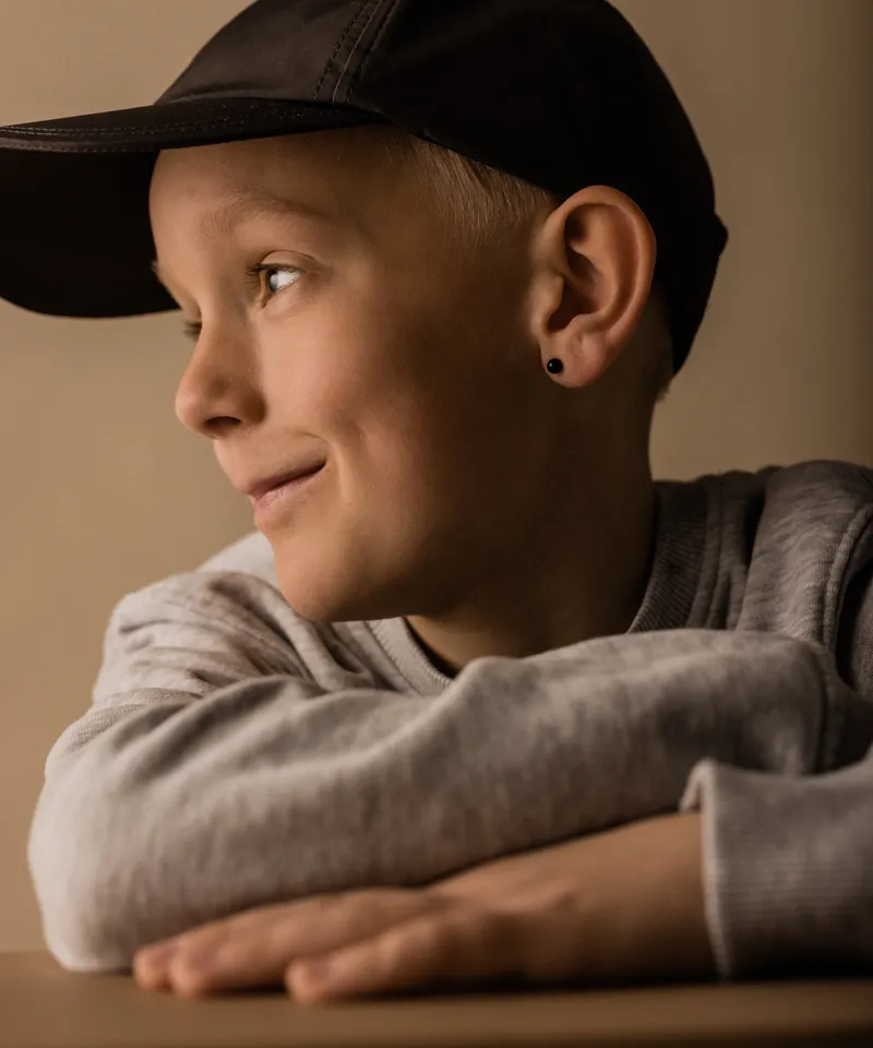 Sorte øredobber i medisinsk titan 5 mm - Bilde 4