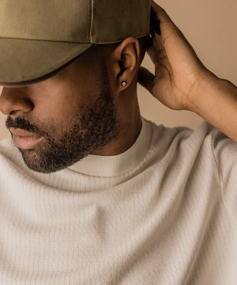 Swarovski krystall- øredobber med sort innfatning 5 mm - Bilde 3