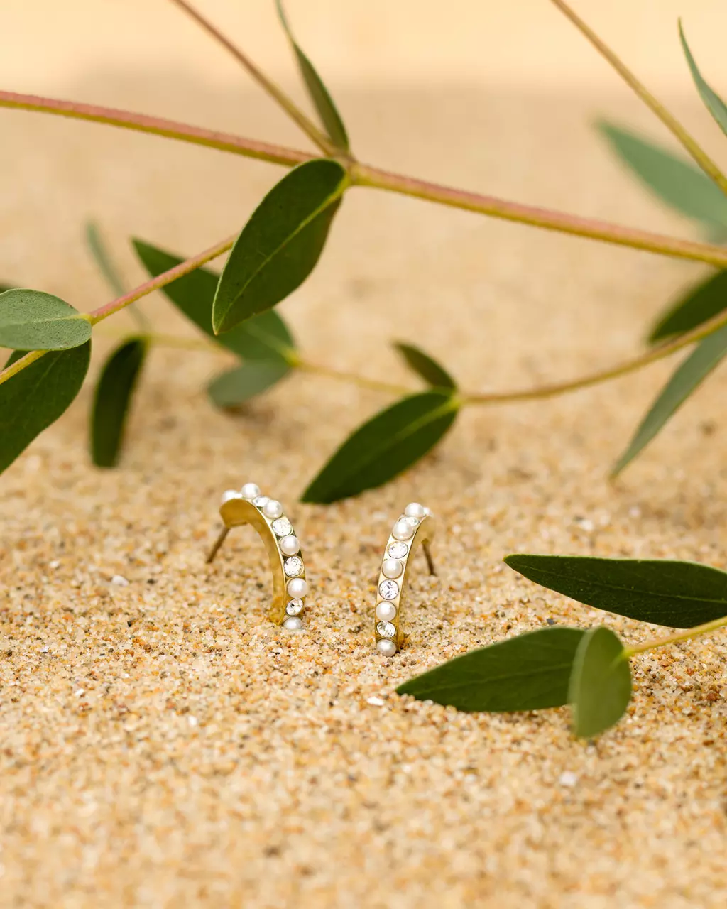 C-formede Krystall- og Perleøredobber H: 15 mm, B: 2 mm - Bilde 4